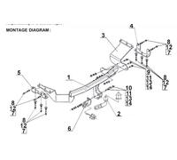 Swan Neck Tow Bar For MITSUBISHI Outlander (2007-2012) M-354