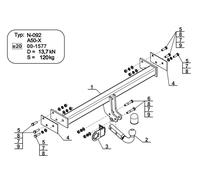 Swan Neck Tow Bar For NISSAN Terrano II (1993-2006) N-092