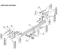 Swan Neck Tow Bar For PEUGEOT 207 SW Estate (2007-2015) P-023