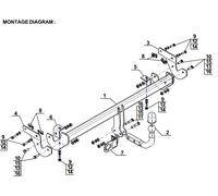 Swan Neck Tow Bar For Citroen C3 III SX 2016-PRESENT P-019