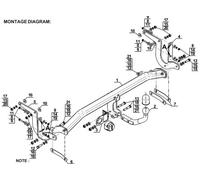 Swan Neck Tow Bar For PEUGEOT 308 II SW Estate (2014-2021) P-056