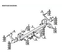 Swan Neck Tow Bar For PEUGEOT 407 Saloon (2004-2011) P-040