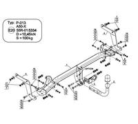 Swan Neck Tow Bar For PEUGEOT 5008 II (2017-) P-013