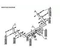 Swan Neck Tow Bar For DACIA Dokker (2012-) D-008