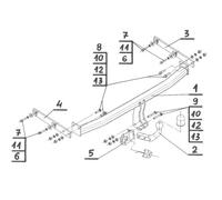 Swan Neck Tow Bar For Renault Grand Scenic (2009-16) R-110