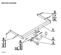 Swan Neck Tow Bar For SKODA Octavia II Estate (2005-2013) S-344