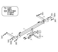 Swan Neck Tow Bar For SKODA Scala 5D (2018-) S-297
