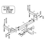 Swan Neck Tow Bar For SUBARU Tribeca 4WD (2005-2014) S-422