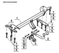 Swan Neck Tow Bar For SUZUKI Vitara Grand 5D (2005-2015) S-403