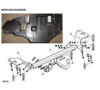 Swan Neck Tow Bar For TOYOTA Auris 5D (2012-2019) T-092