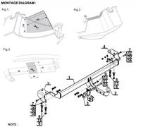 Swan Neck Tow Bar For TOYOTA Auris 5D Hybrid (2013-2019) T-130