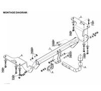 Swan Neck Tow Bar For TOYOTA Avensis Estate T27 (2009-2018) T-098