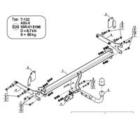 Swan Neck Tow Bar For TOYOTA C-HR 5D (2016-) T-132
