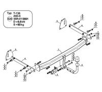 Swan Neck Tow Bar For TOYOTA Corolla 4D E21 (2019-) T-138
