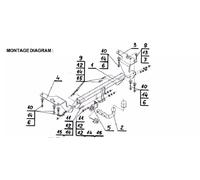 Swan Neck Tow Bar For TOYOTA Corolla Saloon E15 (2007-2010) T-096