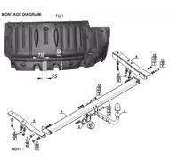 Swan Neck Tow Bar For TOYOTA Sienna (2011- ) T-204