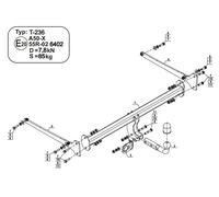 Swan Neck Tow Bar For TOYOTA Yaris Cross MXP_ (2020-) T-236