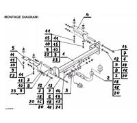 Swan Neck Tow Bar For VAUXHALL Zafira II (2005-2014) O-232