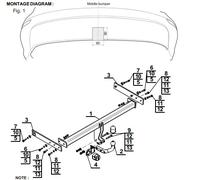 Swan Neck Tow Bar For Volkswagen Sharan I (2010-2012) V-137