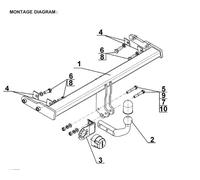 Swan Neck Tow Bar For Volvo S60 II 4D Saloon (08/2010-06/2018) V-292
