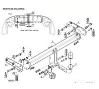 Swan Neck Tow Bar For Volvo V60 I Cross Country (07/2015-06/2018) V-308