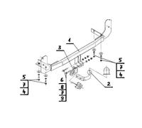 Swan Neck Tow Bar For VW Polo 3/5 Doors Hatchback 1994-1999 V-112