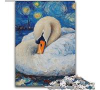 Swan Night Sky Puzzles for Teenagers Teens 2000pc Puzzle, Staycation Kill Time Every Piece Is Unique - Challenging Family Fun Game (70x100cm)