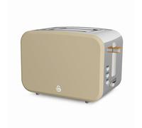 Swan ST14610OAT Nordic 2 Slice Toaster with 6 Browning Levels, Defrost/Reheat/Cancel, Removable Crumb Tray, Cord Storage, 900W, Oatmeal