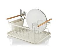 Swan Nordic Dish Rack with Removable Cutlery Holder, Drip Tray, Anti-Slip Feet, White