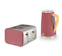 Swan Nordic Fuchsia Kettle & 4 Slice Toaster. Scandinavian Design Set