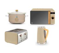 Swan Nordic Kettle Toaster Microwave Slow Cooker Matching Set Oatmeal