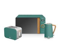 Nordic Green 2-Slice Toaster, Kettle, and Microwave Bundle
