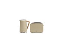 Swan Nordic Kitchen Set, 1.7L Kettle and 4 Slice Toaster, Oatmeal EEJB417