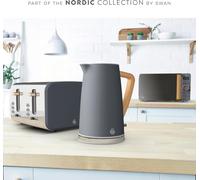 Swan Nordic Manual Slow Cooker, 3 Settings, Removable Dishwasher Safe Ceramic...