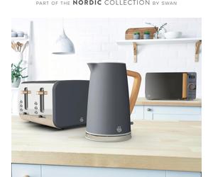 Swan Nordic Manual Slow Cooker, 3 Settings, Removable Dishwasher Safe Ceramic...