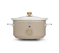 Swan Nordic Manual Slow Cooker, 3 Settings, Removable Dishwasher Safe Ceramic Pot and Glass Lid, Recipe Book Included, 3.5L (3-4 Servings), 200W, Oat