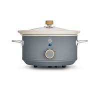 Swan Nordic Manual Slow Cooker, 3 Settings, Removable Dishwasher Safe Ceramic Pot and Glass Lid, Recipe Book Included, 3.5L (3-4 Servings), 200W,