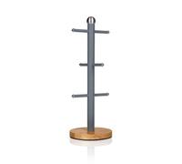 Swan Nordic Mug Tree Grey With Wooden Base