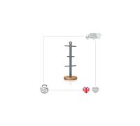 Swan Nordic Mug Tree Non-slip Bamboo Base Wooden Effect Steel Soft Touch Scandi