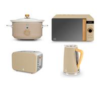 Swan Nordic Oatmeal Kettle 2 Slice Toaster Microwave & Slow Cooker Set