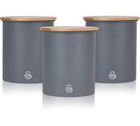 Swan Nordic Tea, Coffee & Sugar Canisters Scandinavian Design Grey SWKA17513GRYN