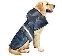 Swan On The Lake Waterproof Dog Raincoat And Rain Jacket For Small Medium Large Dogs With Reflective Stripes And Adjustable Belly Strap
