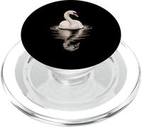 Swan On Water With Reflection PopSockets PopGrip for MagSafe