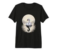 Swan On Water with Reflection Premium T-Shirt
