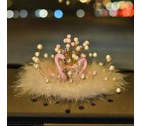 Swan Ornaments Pair of Swan Figurines Swan Cake Toppers Car Dashboard Statues Decorative Sculptures for Home Wedding Christmas Decorations,G