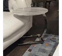 Swan Oval Accent Table - Marble with Steel Base - Variation Available