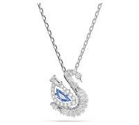 Swan pendant, Mixed cuts, Swan, Blue