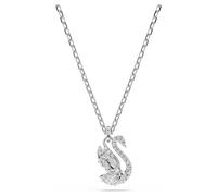 Swan pendant, Mixed cuts, Swan, White, Rhodium plated