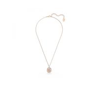 Swan pendant, Swan, White, Rose gold-tone plated