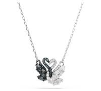 Swan pendant, Swan, Black, Mixed metal finish